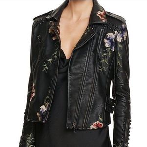 Blank NYC Embroidered Leather Jacket